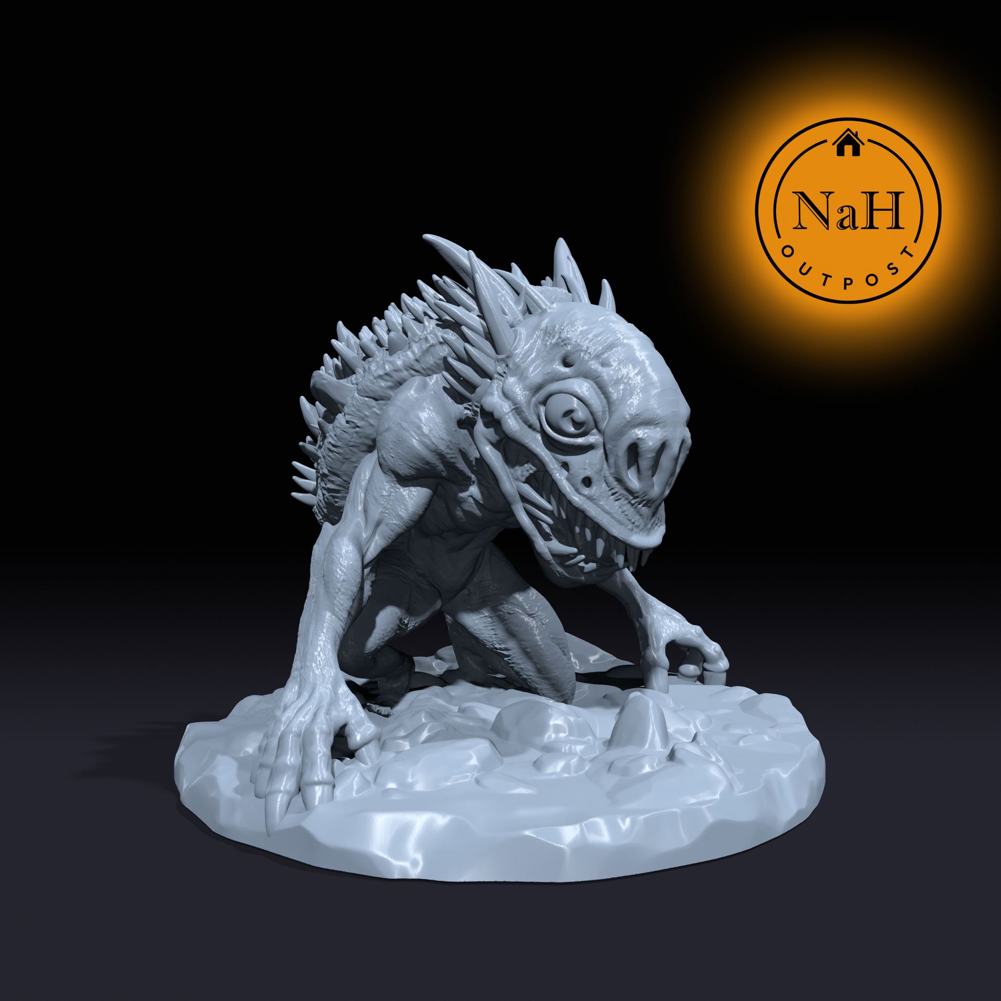 Graveglib the Necrotic Newt | Ghoulhopper | Undead Frog | Monstrosity Miniature for Tabletop games like D&D 5e and TTRPG  War Gaming