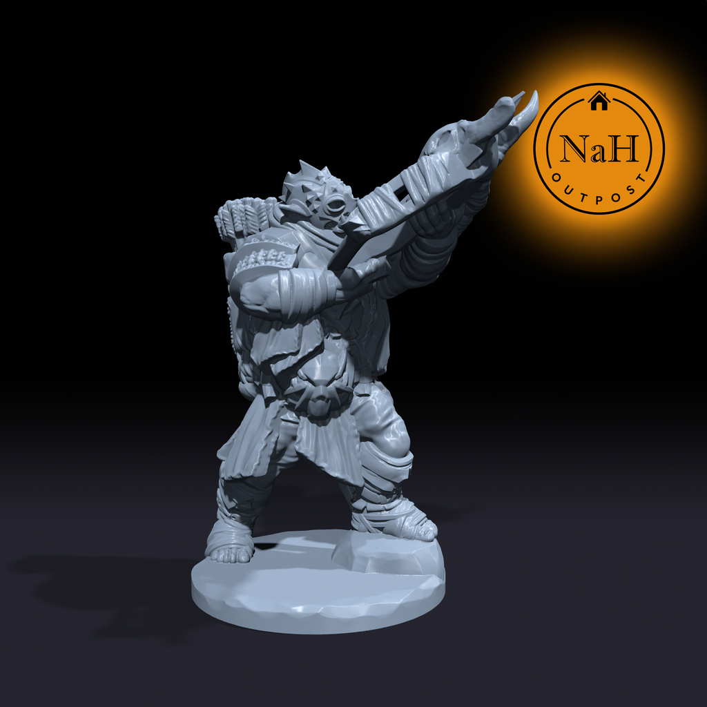 Grikk Skullshot | Orc Boltmen | Crossbow Ogre Miniature for Tabletop games like D&D and War Gaming