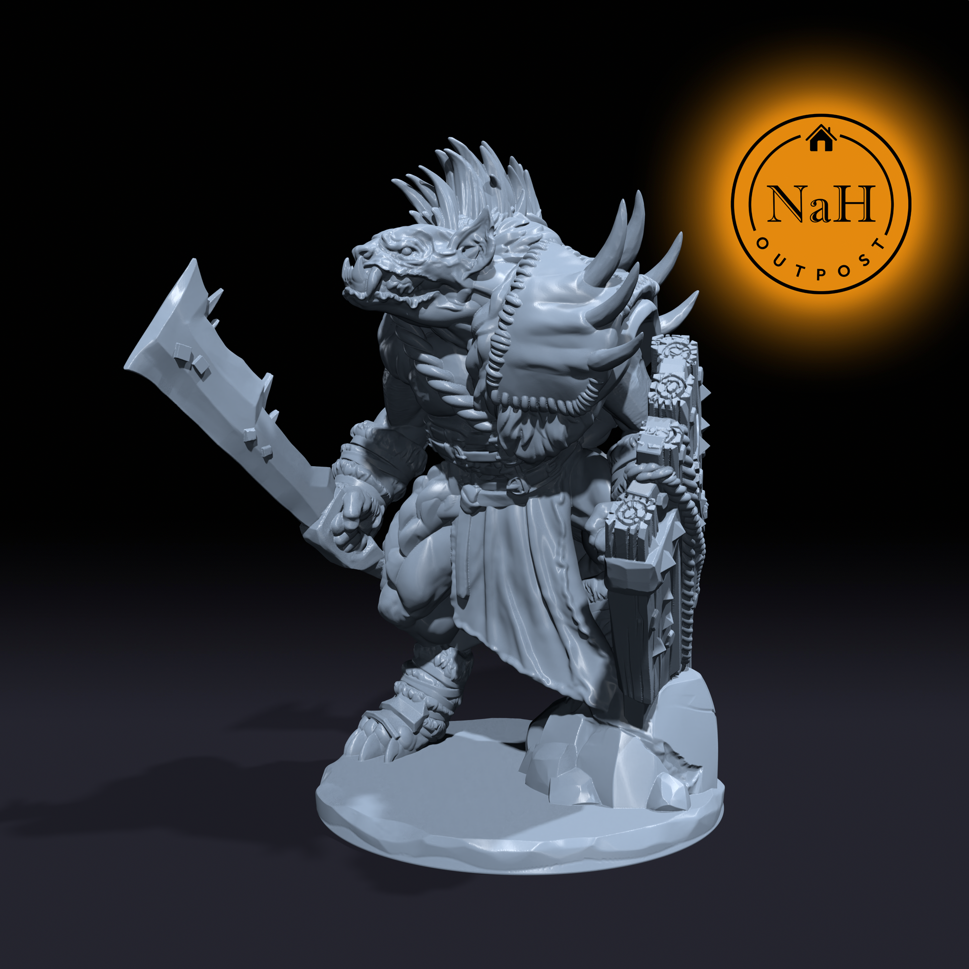 Scarsnout  | Tusklands Gnolls | Gnoll | Miniature for Tabletop games like D&D and War Gaming