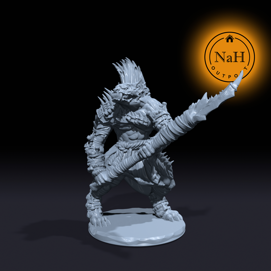 Scarsnout  | Tusklands Gnolls | Gnoll | Miniature for Tabletop games like D&D and War Gaming