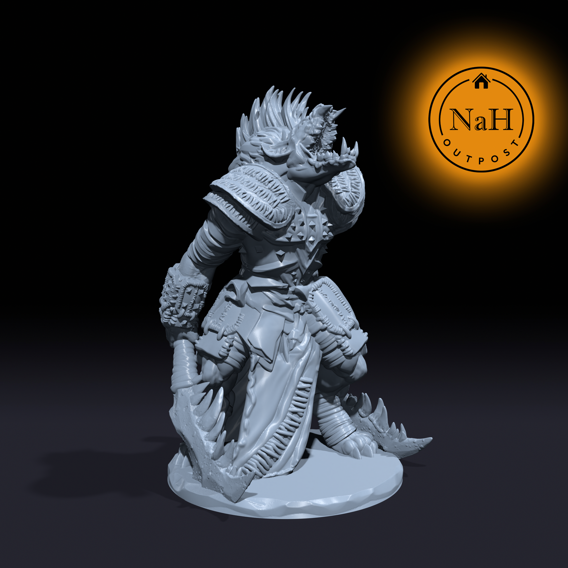 Scarsnout  | Tusklands Gnolls | Gnoll | Miniature for Tabletop games like D&D and War Gaming