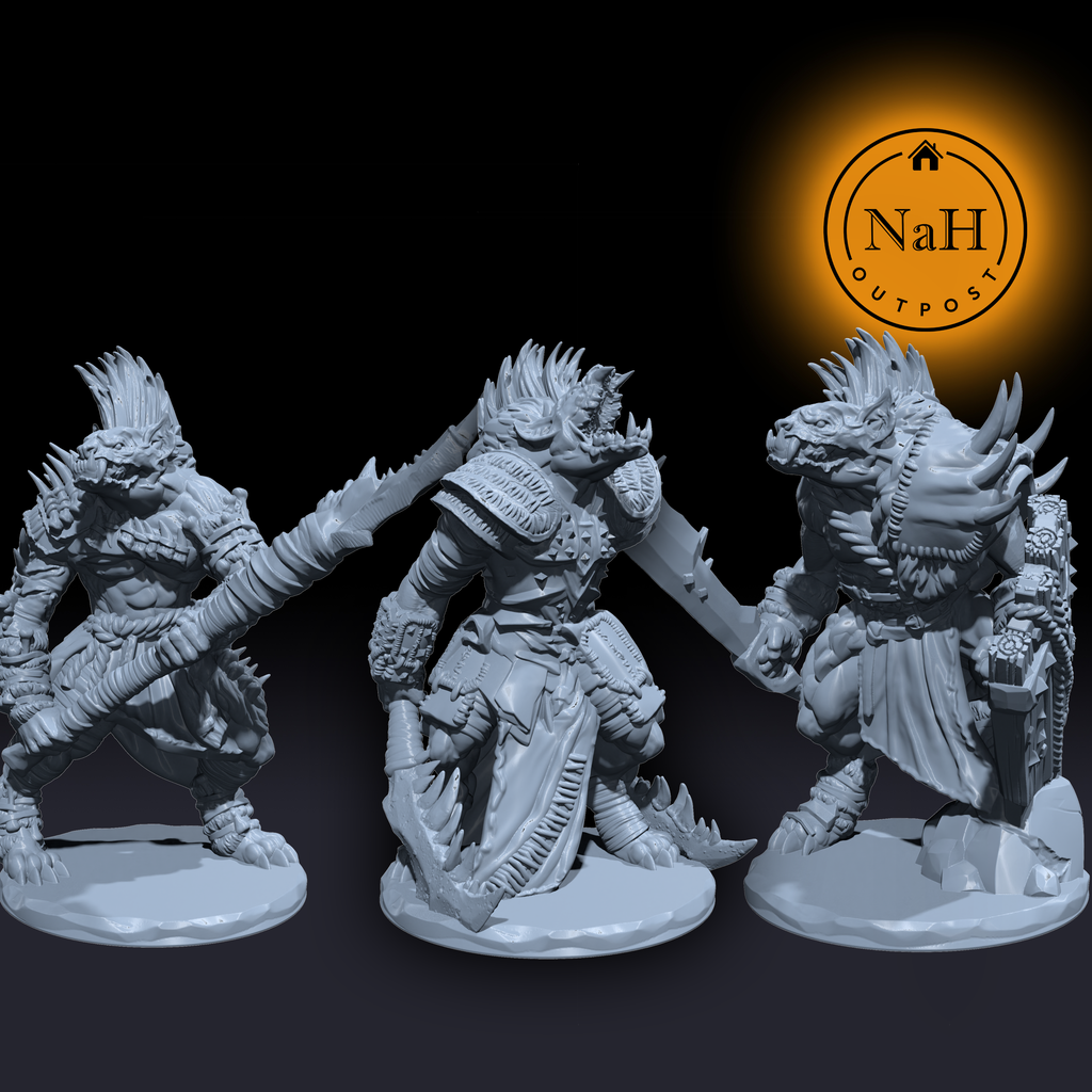 Scarsnout  | Tusklands Gnolls | Gnoll | Miniature for Tabletop games like D&D and War Gaming