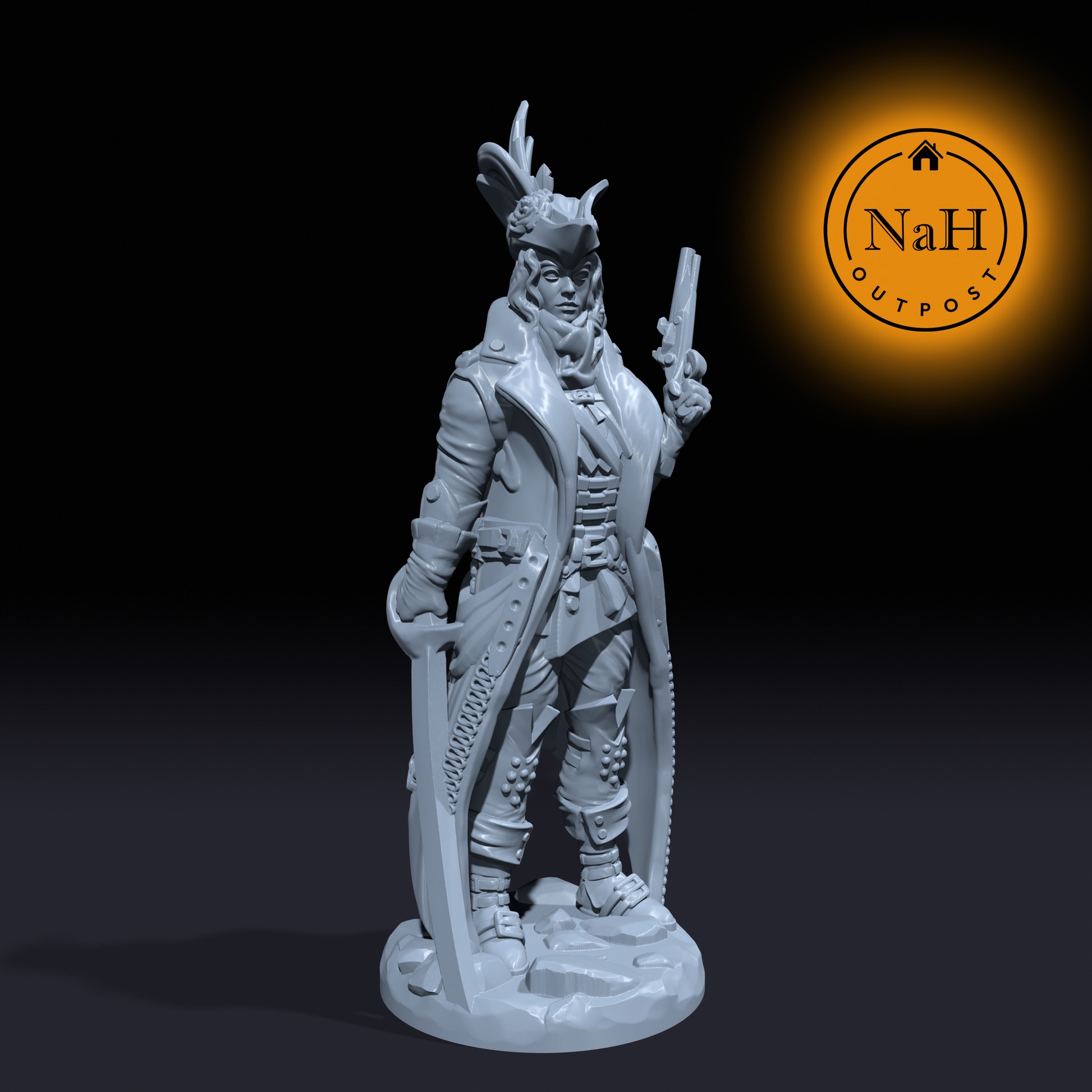 Lyneth, Huntress of the Veiled Forest | Human Hunter Ranger | Gretel | Miniature for Tabletop games like D&D and War Gaming