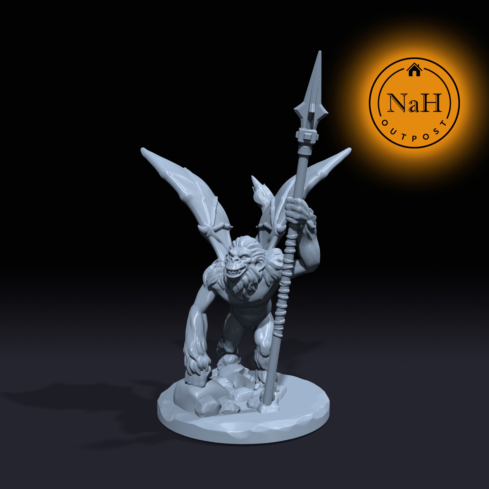 Skree and Skrae, the Twin Whirlwinds | Flying Monkeys | Miniature for Tabletop games like D&D and War Gaming
