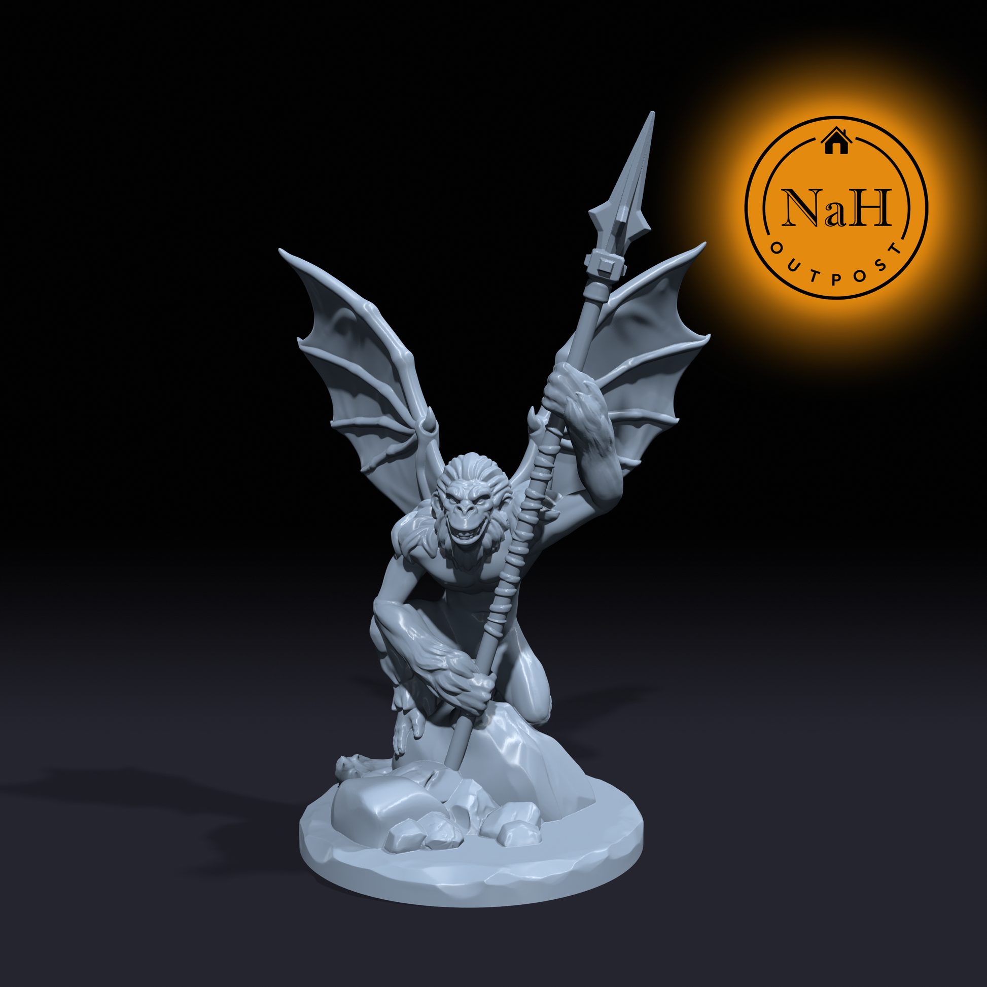 Skree and Skrae, the Twin Whirlwinds | Flying Monkeys | Miniature for Tabletop games like D&D and War Gaming