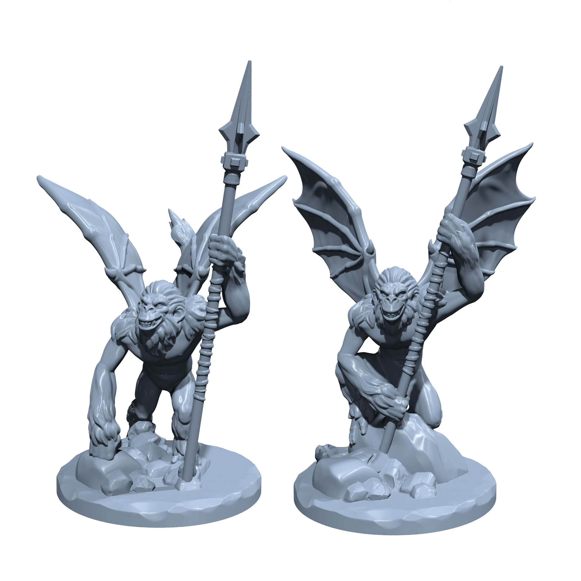Skree and Skrae, the Twin Whirlwinds | Flying Monkeys | Miniature for Tabletop games like D&D and War Gaming