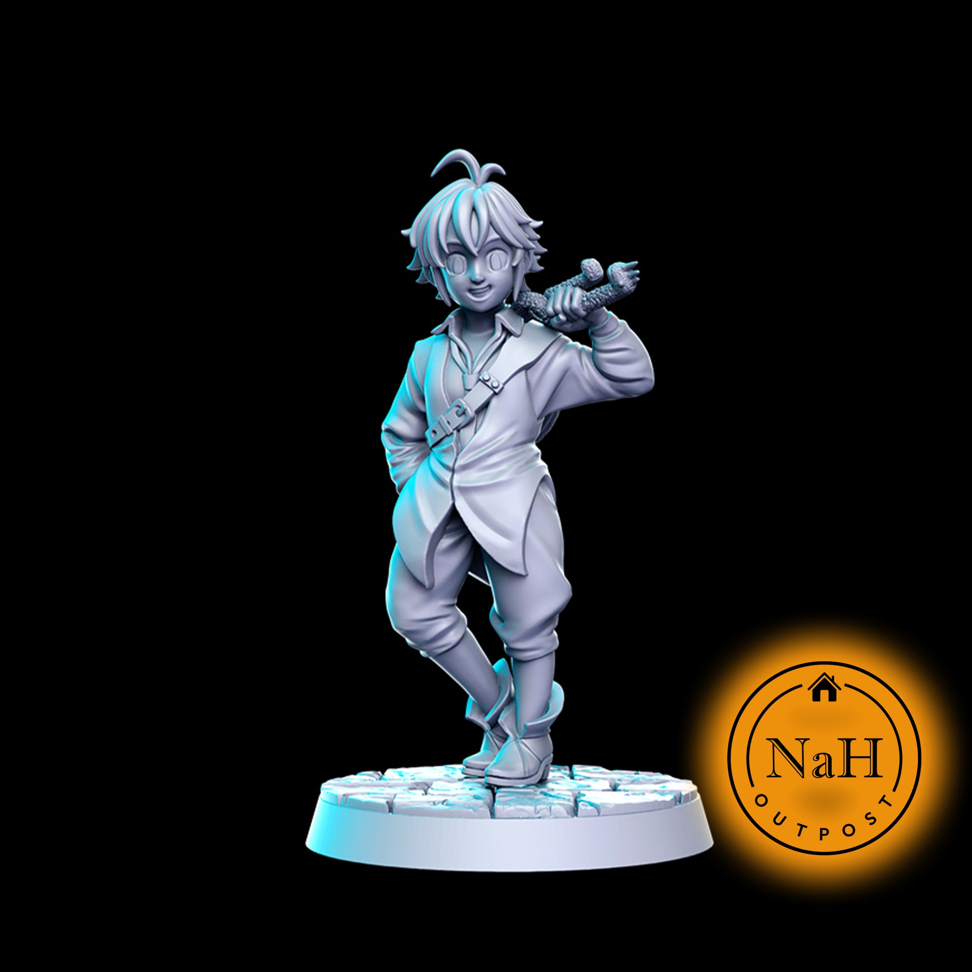 Miles Dragonhart | Meliodas | Dragon Bard or Wizard miniature for Tabletop games like D&D and War Gaming| Dungeons and Dragons Mini | RN estudio