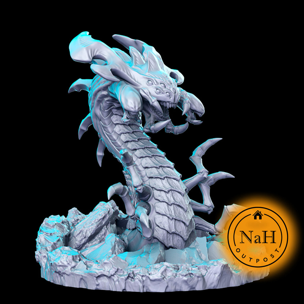 Glacialmaw | Dire Remorhaz | Baron miniature for Tabletop games like D&D and War Gaming| Dungeons and Dragons Mini | RN estudio