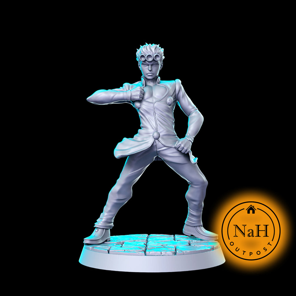 Gabriel Goldheart  | Giorno | Barbarian or Bard miniature for Tabletop games like D&D and War Gaming| Dungeons and Dragons Mini | RN estudio