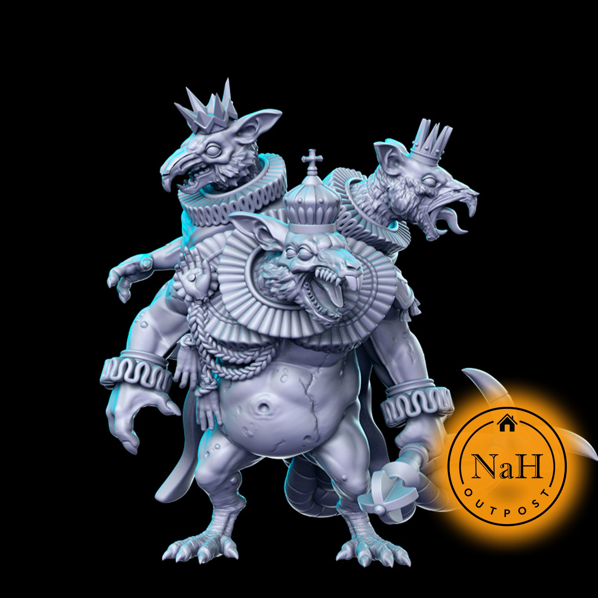 Fangthrone | The Rat King | Monstrosity miniature for Tabletop games like D&D and War Gaming| Dungeons and Dragons Mini | RN estudio