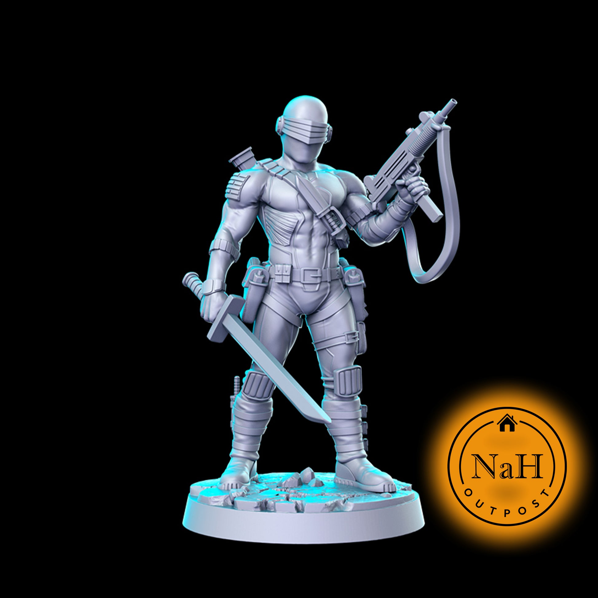 Seth Whisperfang | Snake Eyes | Rogue or Gunslinger miniature for Tabletop games like D&D and War Gaming| Dungeons and Dragons Mini | RN estudio