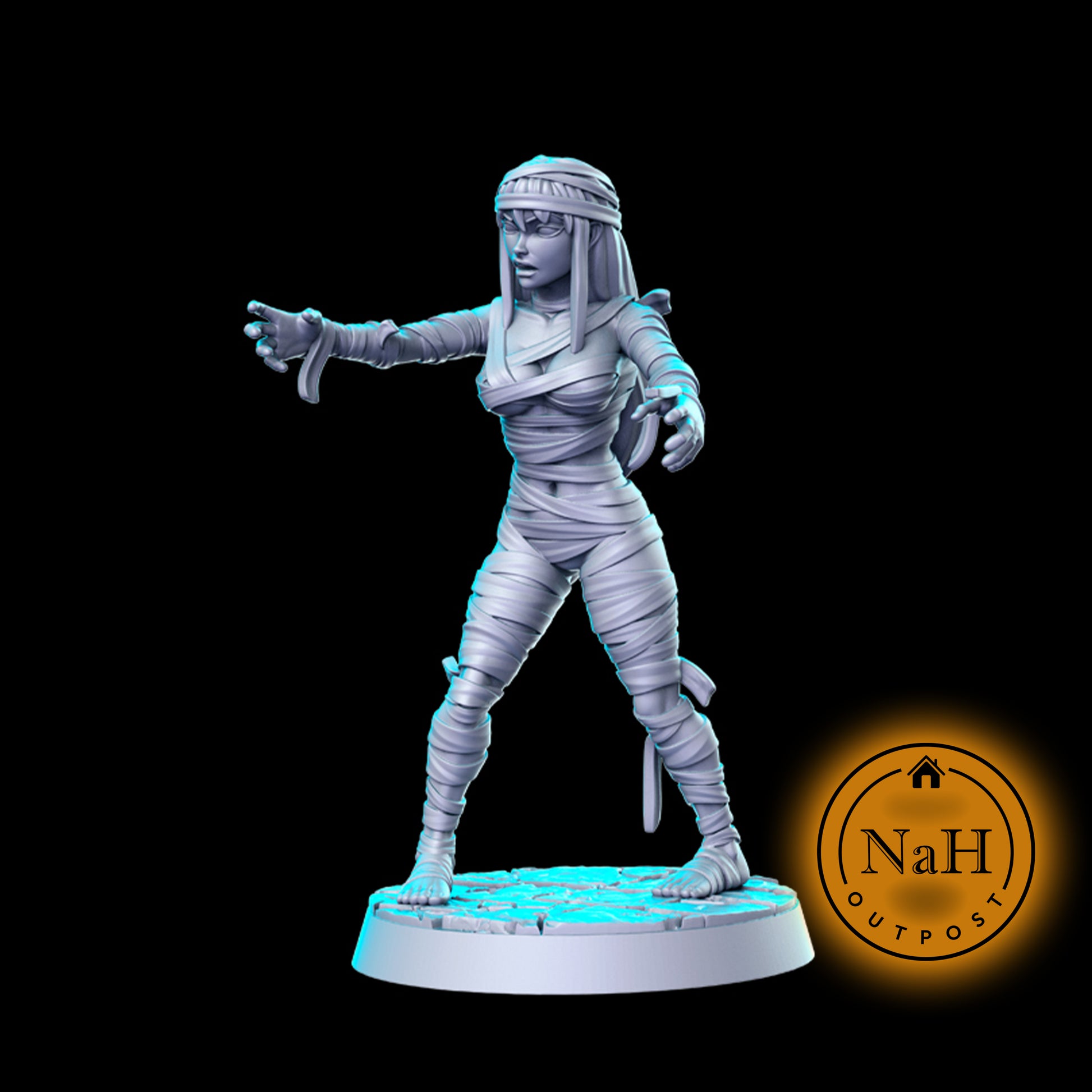Nefertari Sandwhisper | Female Mummy | Sexy Pinup miniature for Tabletop games like D&D and War Gaming| Dungeons and Dragons Mini | RN estudio