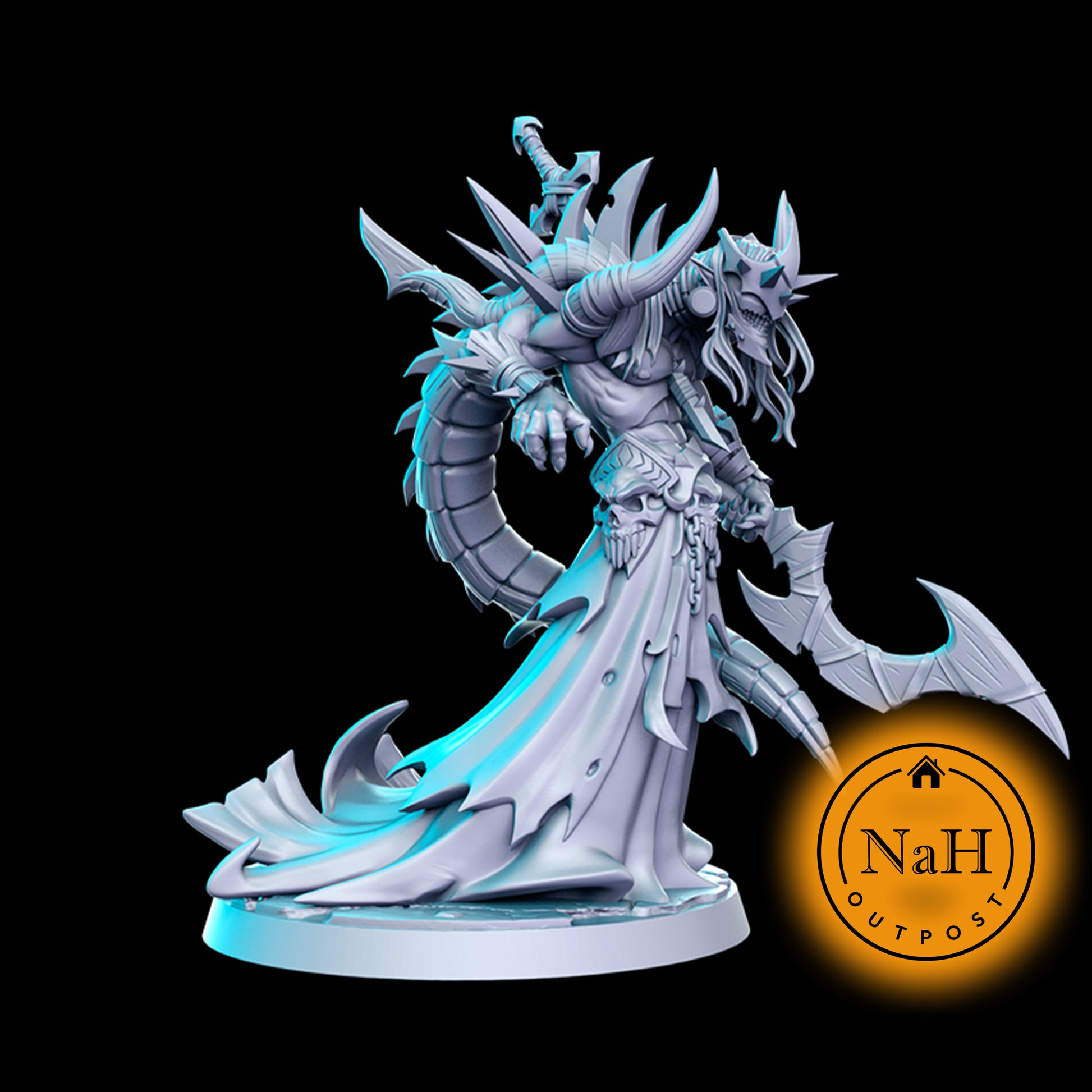 Nyxik Shadowweaver |  Kujla Necromancer | miniature for Tabletop games like D&D and War Gaming| Dungeons and Dragons Mini | RN estudio
