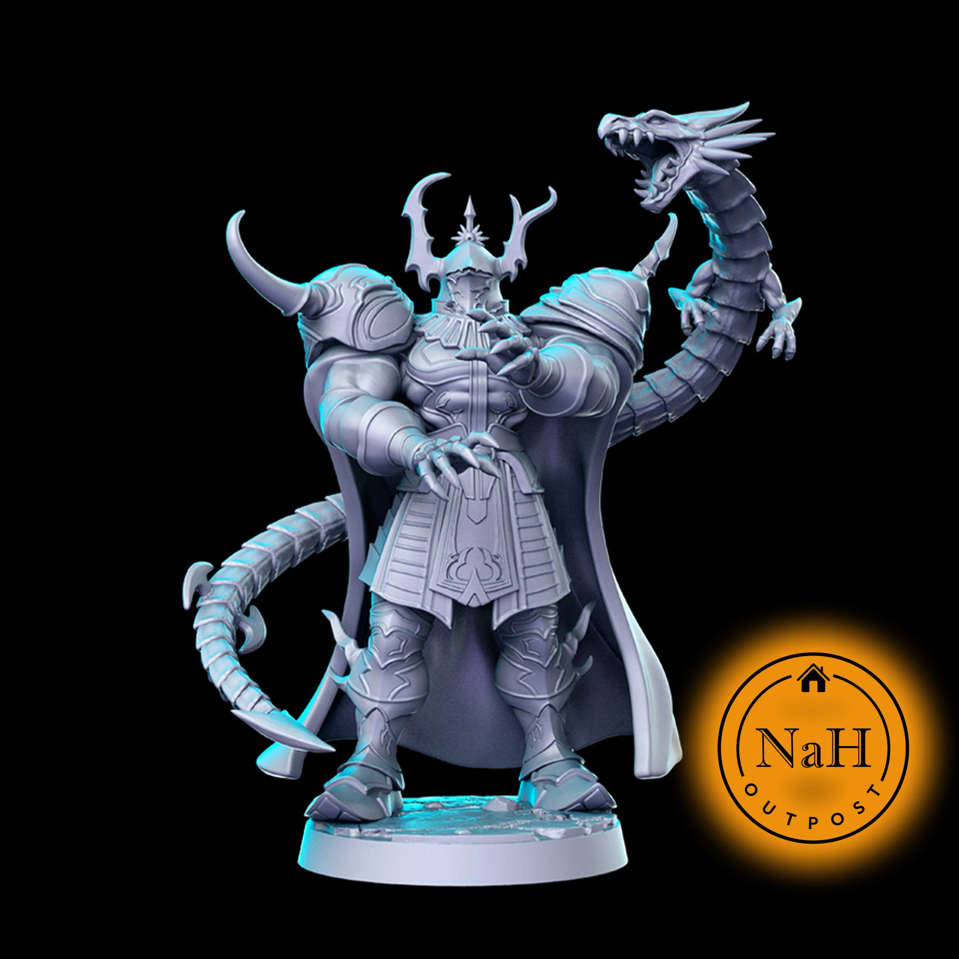 Gareth the Eclipse Knight | Golbez | Death Knight miniature for Tabletop games like D&D and War Gaming| Dungeons and Dragons Mini | RN estudio