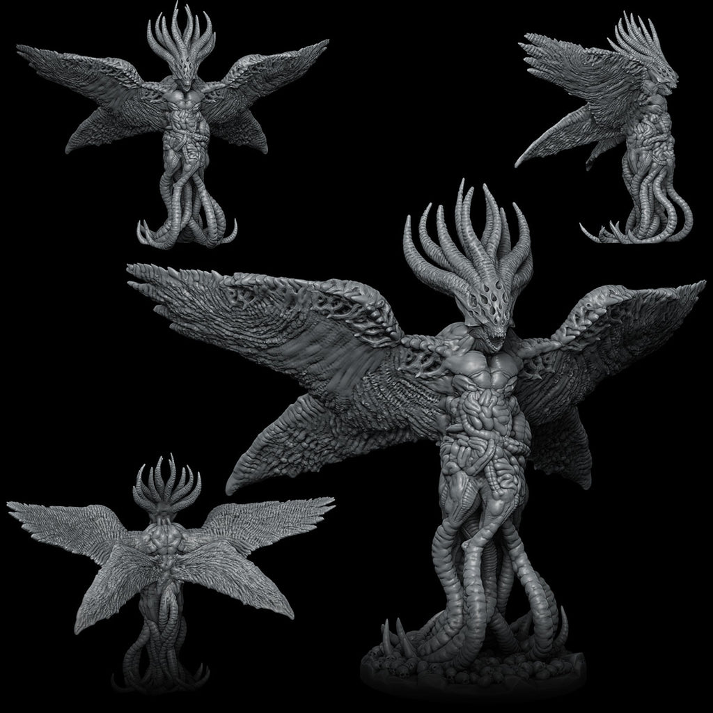 Wraithwing | Demiguard | Biblical Angel Guard | Evil Angel Miniature for Tabletop games like D&D 5e and TTRPG  War Gaming