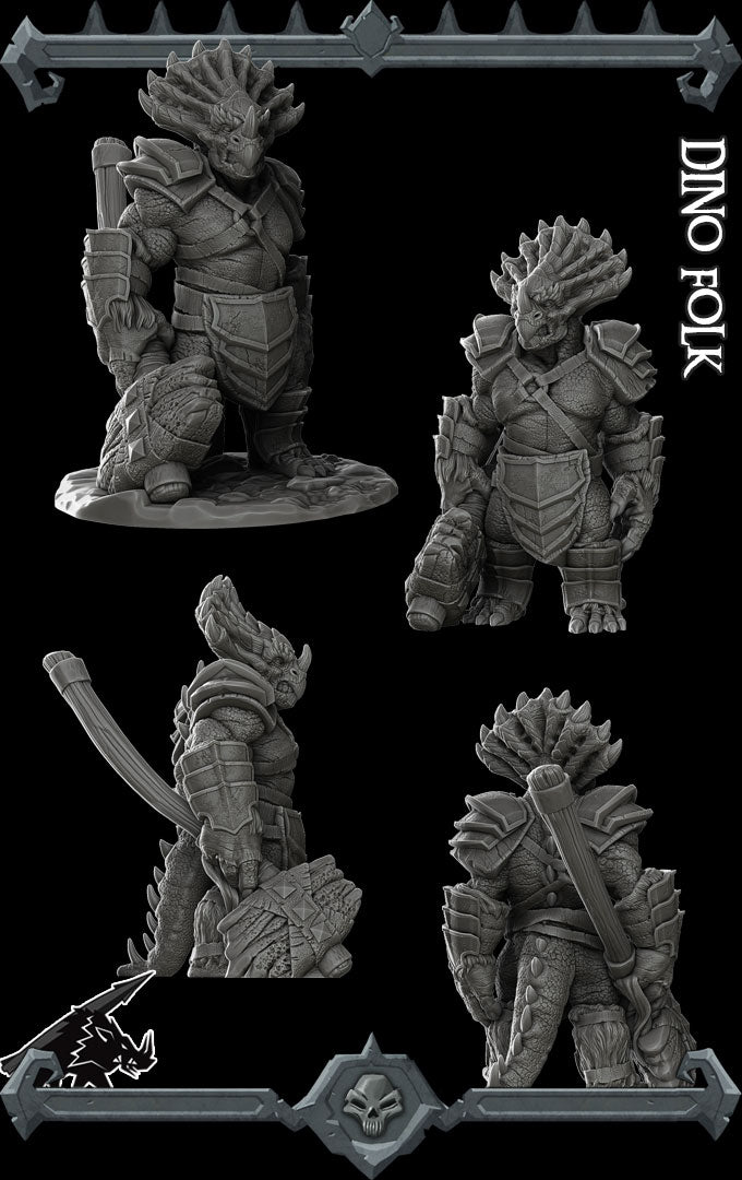 Rhinox the Craghorn | Dino Folk Miniature for Tabletop games like D&D and War Gaming