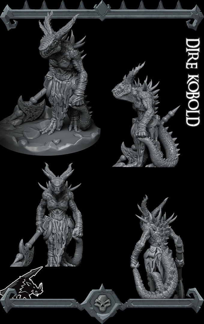 Grizzlefang the Vicious | Dire Kobold | Yeenoghu Butcher | Fiend Miniature for Tabletop games like D&D 5e and TTRPG  War Gaming