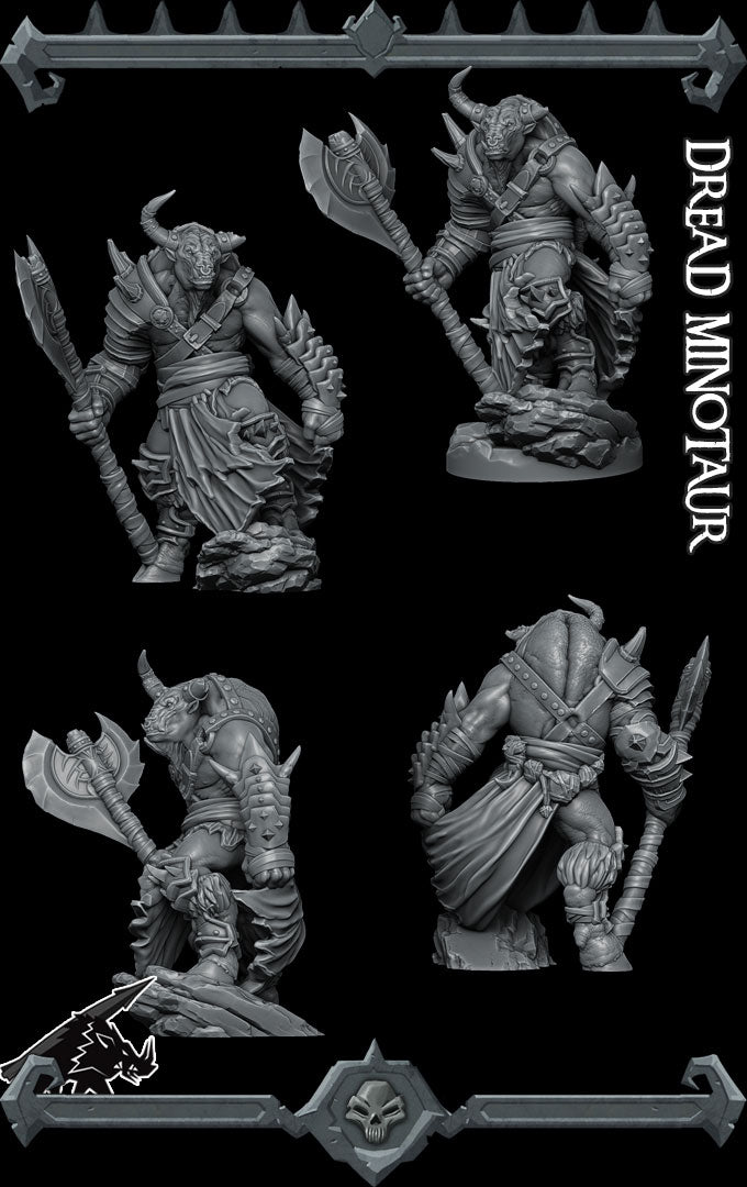 Tauron Grimhorn | Dread Minotaur | Berserker miniature for Tabletop games like D&D and War Gaming