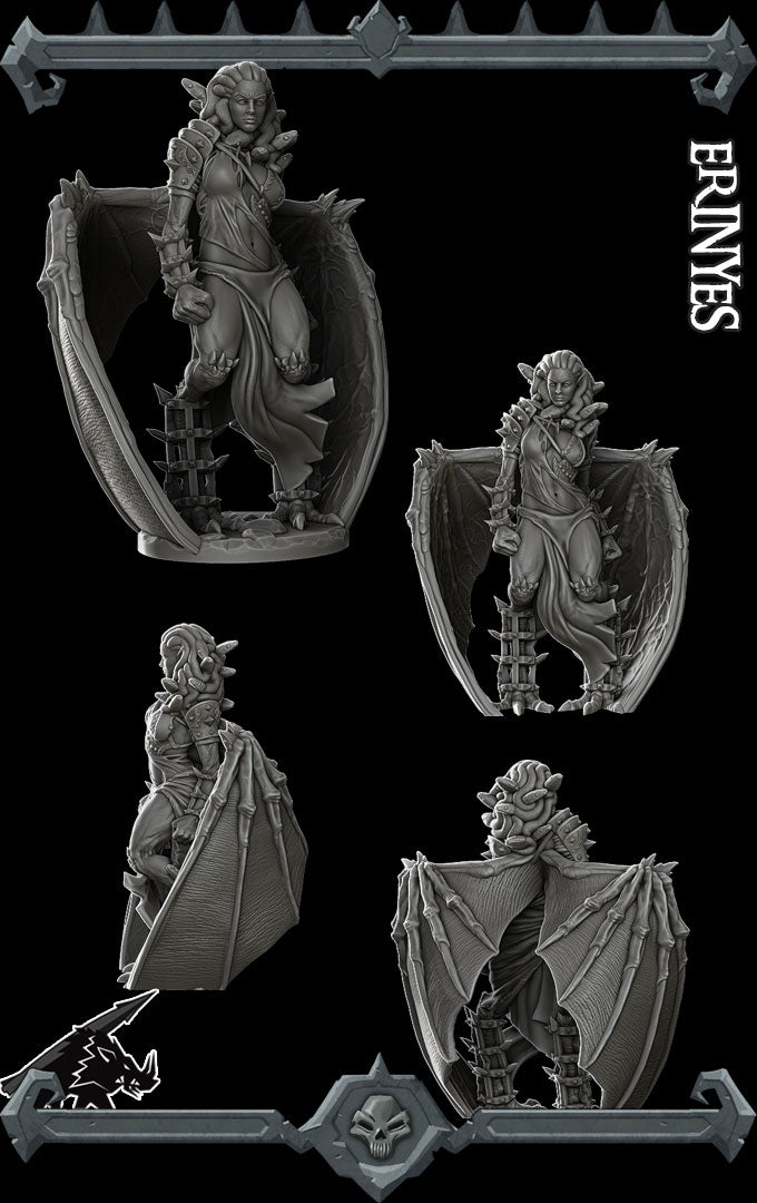 Ilyndra, the Hell's Scourge | Erinyes | Fiend Miniature for Tabletop games like D&D and War Gaming