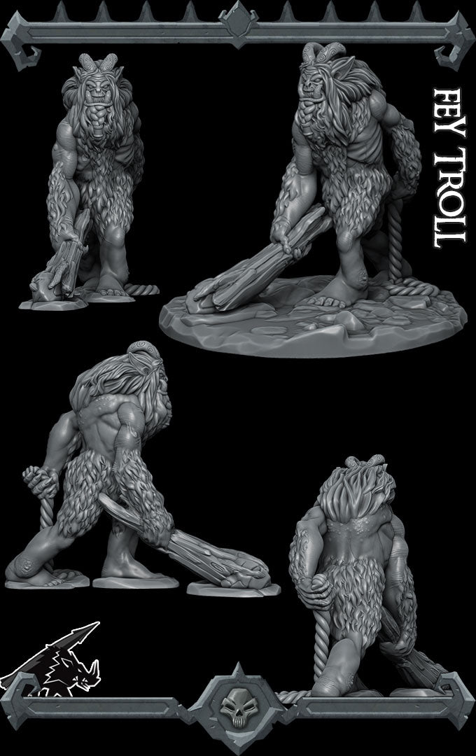 Grimbark the Marshlord | Fey Troll | Swamp Giant Miniature for Tabletop games like D&D 5e and TTRPG  War Gaming