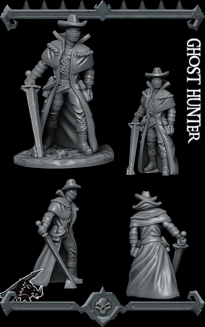 Bandarok, the Silent Stalker | Ghost Hunter | Undead Seeker | Blood Hunter Miniature for Tabletop games like D&D 5e and TTRPG War Gaming