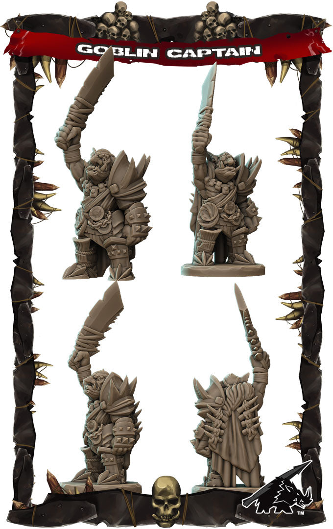 Rixzak Skyblade | Goblin Captain | Miniature for Tabletop games like D&D and War Gaming