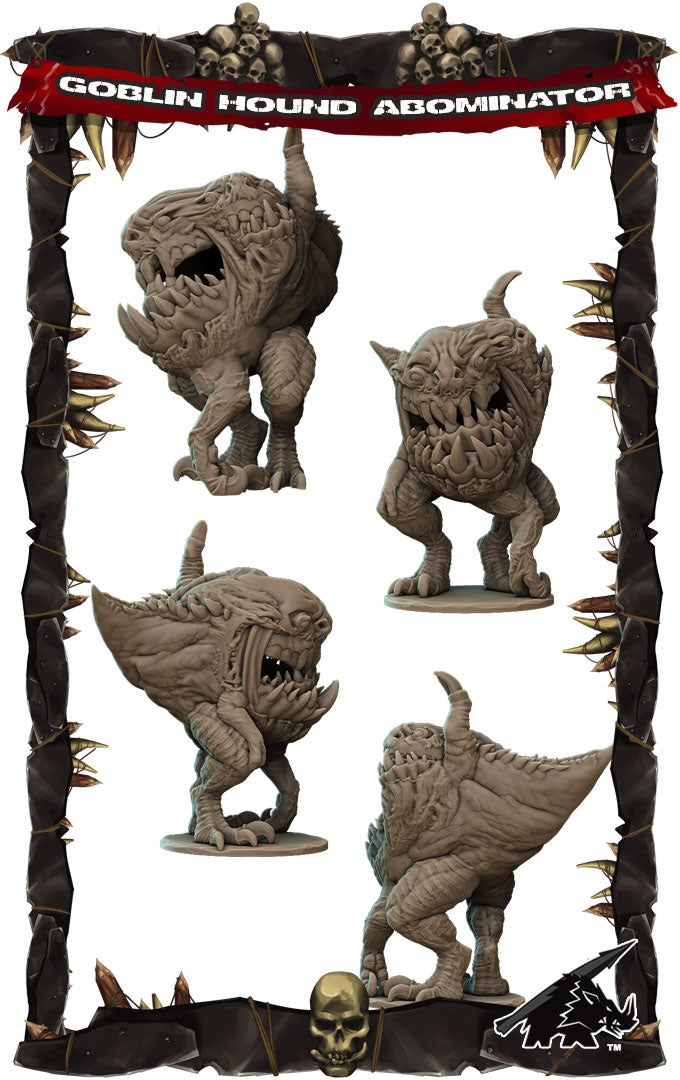 Gnarljaw, the Mutant | Goblin Hound Abominator | Miniature for Tabletop games like D&D and War Gaming
