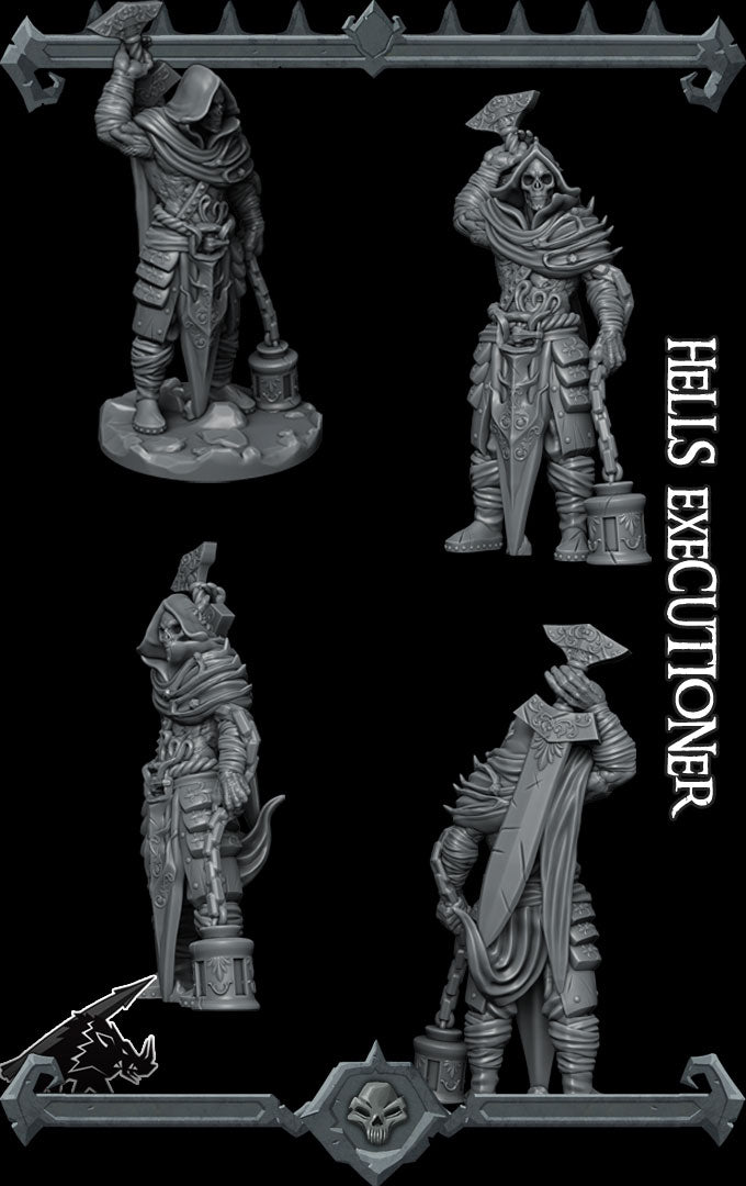 Kranok, the Executioner of Souls | Hells Executioner | Skull Lord | Undead Miniature for Tabletop games like D&D 5e and TTRPG  War Gaming