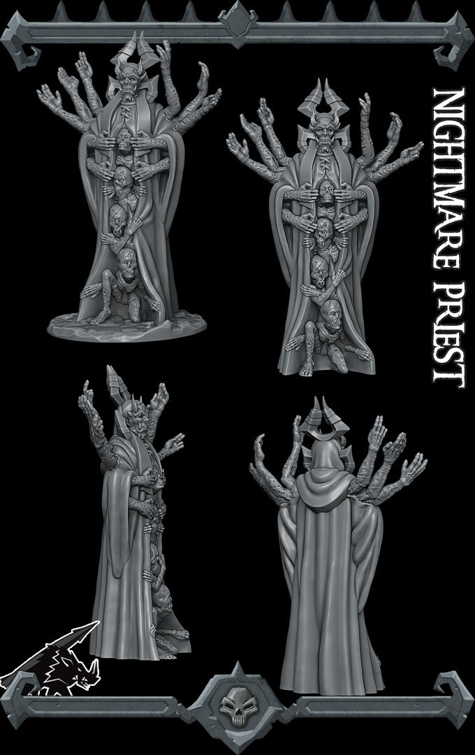 Maledictor, Wielder of Cursed Power | Nightmare Priest | Fiend Collector Miniature for Tabletop games like D&D and War Gaming
