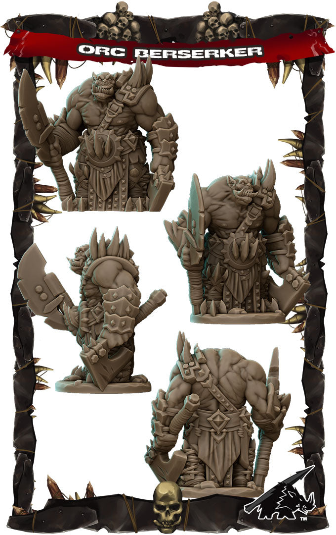 Thrug Bonebreaker | Orc Berserker or Ogre Miniature for Tabletop games like D&D and War Gaming
