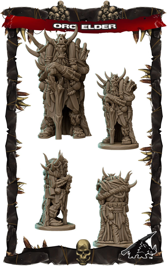 Grimskull, the Bone Prophet | Orc Elder Or Ogre Miniature for Tabletop games like D&D and War Gaming