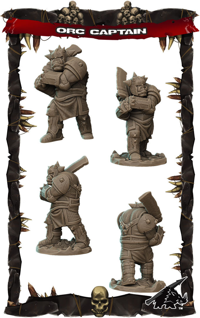 Grogosh Skullcleaver | Orc Captain or Ogre Miniature for Tabletop games like D&D and War Gaming