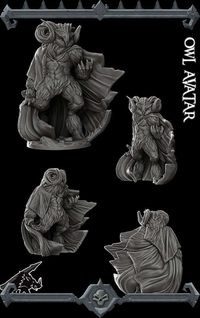 The Frostmaiden | Owl Avatar | Miniature for Tabletop games like D&D and War Gaming