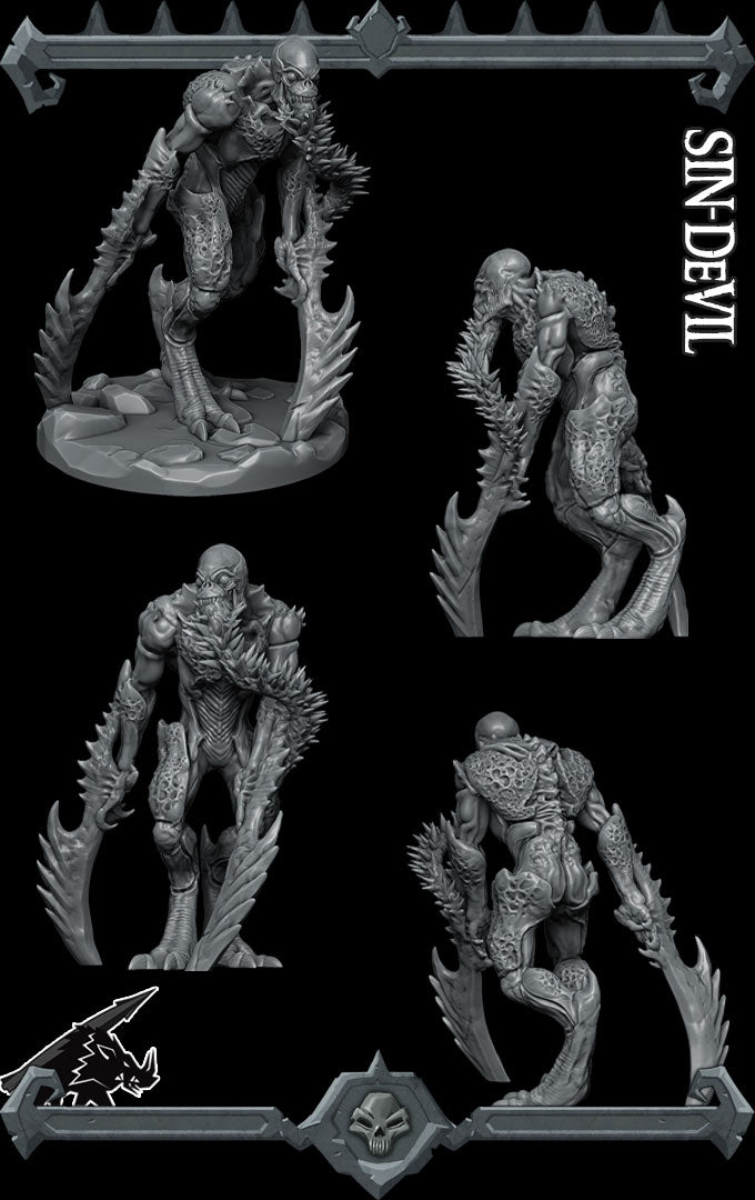 Barbflesh, the Spiked Fiend | Sin Devil | Razer Devil Miniature for Tabletop games like D&D 5e and TTRPG  War Gaming