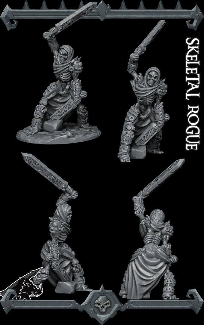 Shadowshank, the Tomb Stalker | Skeleton Rogue | Undead Assassin Miniature for Tabletop games like D&D 5e and TTRPG War Gaming