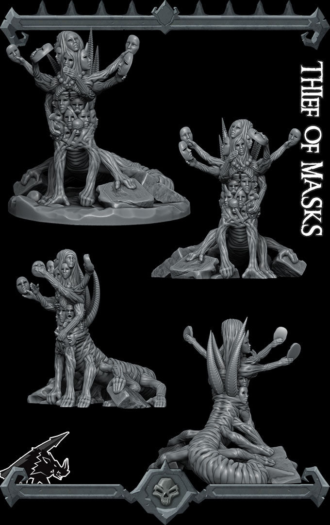 Visage Weaver, Harbinger of Lost Forms | Thief Of Masks | Mask Golem Miniature for Tabletop games like D&D 5e and TTRPG  War Gaming
