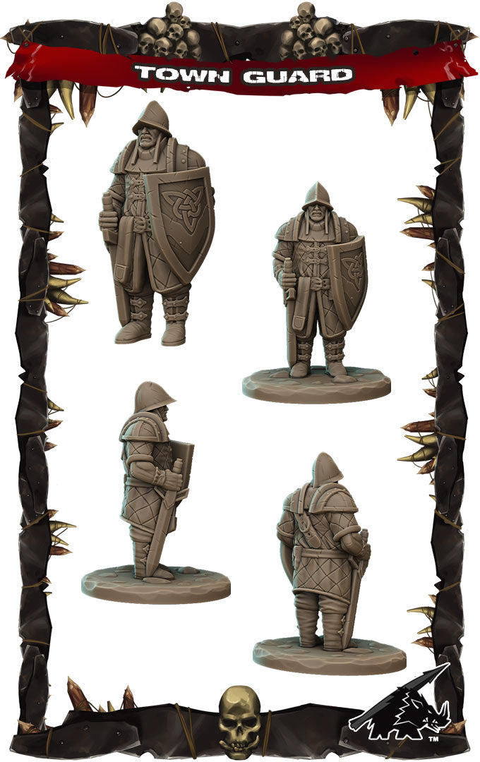 Marcus, the Garrison Soldier | Civilian Townsfolk | Town Guard Miniature for Tabletop games like D&D and War Gaming