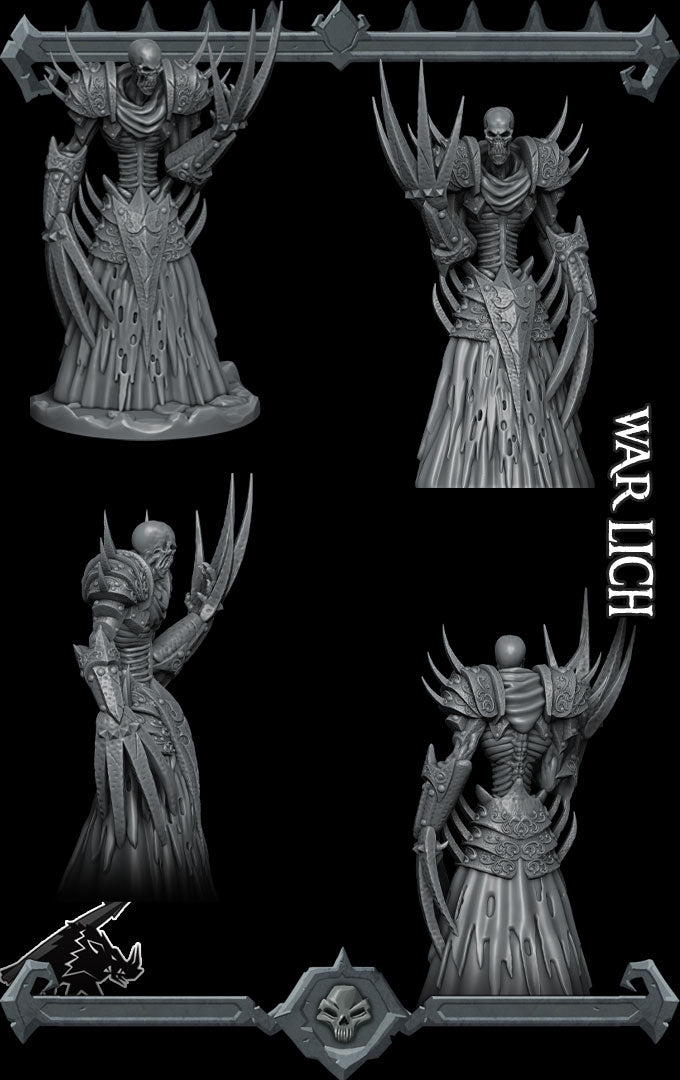 Scissorblade, the Soul Harvester | War Lich | Undead Lord | Bladed Undead Miniature for Tabletop games like D&D 5e and TTRPG  War Gaming