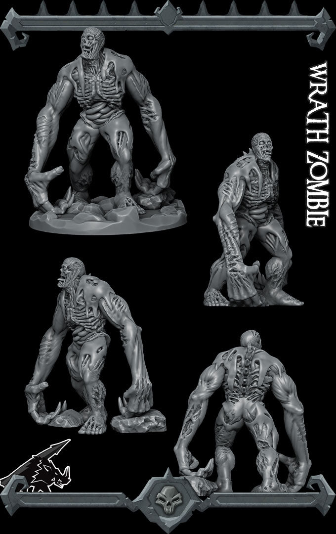Rageborn, the Grave's Fury | Wrath Zombie | Undead Giant Miniature for Tabletop games like D&D 5e and TTRPG  War Gaming