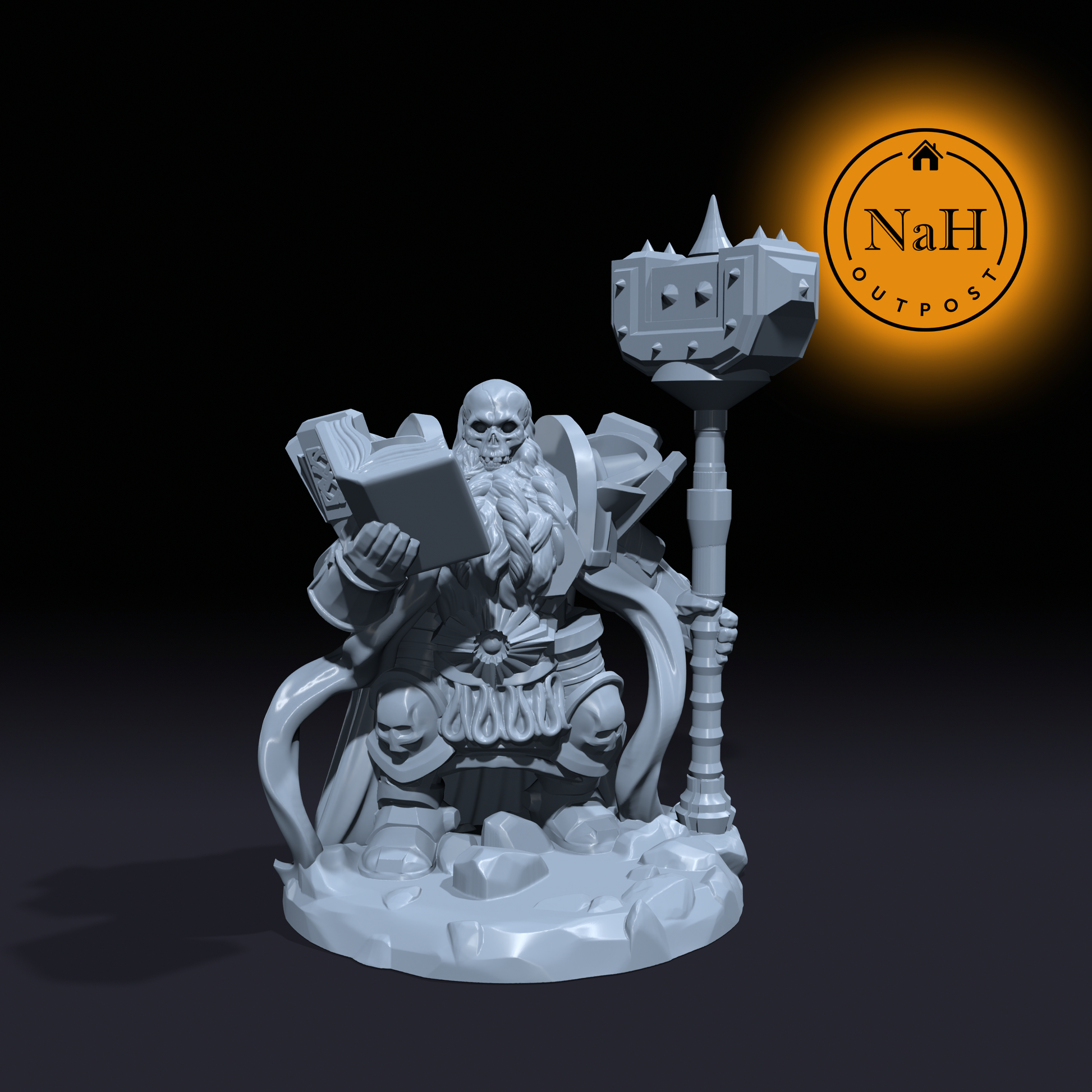 Durak Doomhammer, the Fallen Forge-Master | Lich | Dwarven Lich | Miniature for Tabletop games like D&D and War Gaming