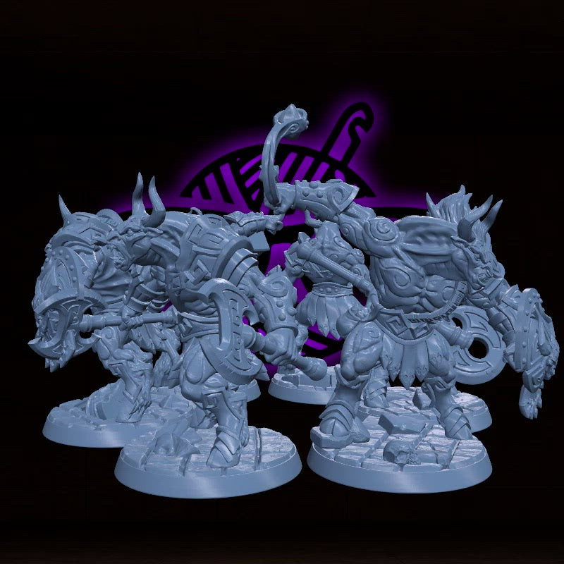 Minotaur Army | Tauren Bull Minoc | Order of the Labyrinth Miniatures for Tabletop games like D&D or Warhammer