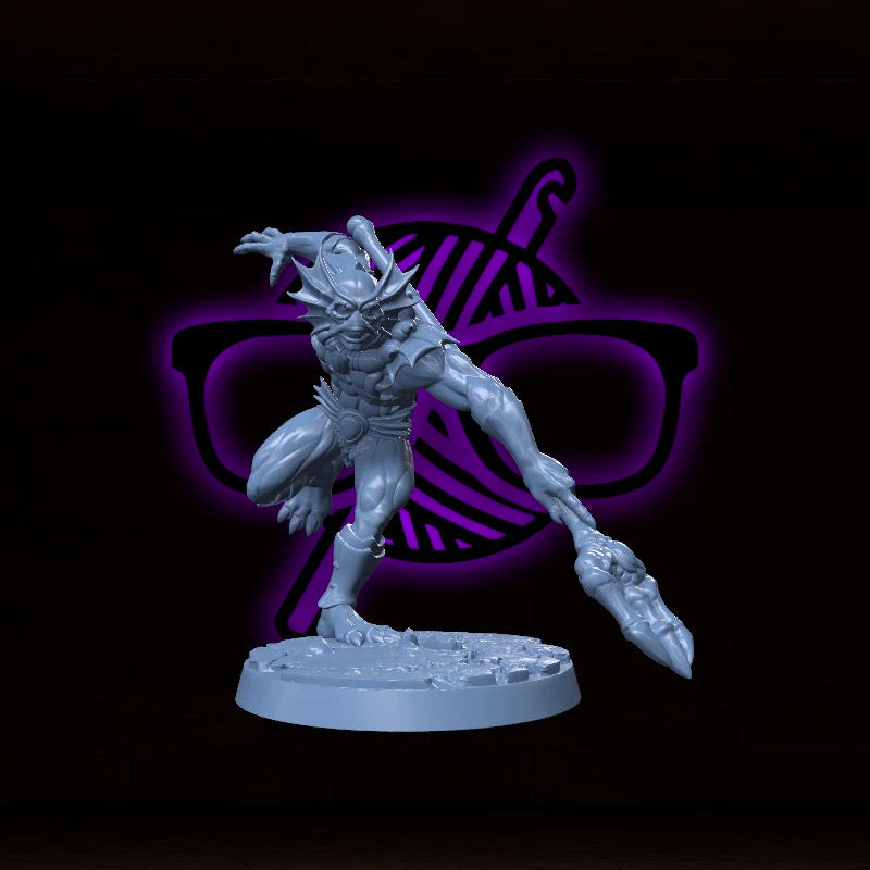 Rakhash, Trident of the Tide | Merfolk - Mer-man | Swamp Thing miniature for Tabletop games like D&D and War Gaming| Dungeons and Dragons Mini | RN estudio
