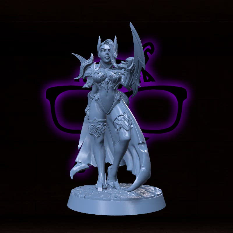 Vaelora Swiftblade | Elena | Female Rogue miniature for Tabletop games like D&D and War Gaming| Dungeons and Dragons Mini