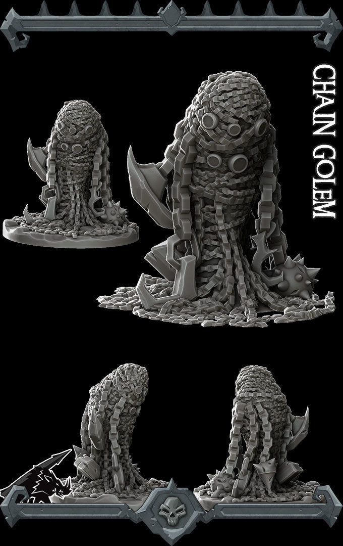 Chainforge the Bound | Chain Golem | Construct Miniature for Tabletop games like D&D and War Gaming