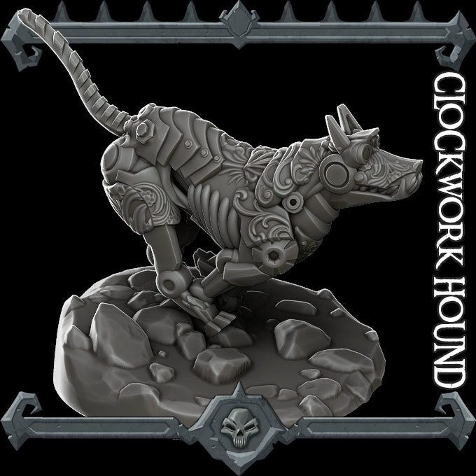 Boltjaw the Mechanical Mutt | Iron Defender | Clockwork Hound | Miniature for Tabletop games like D&D and War Gaming