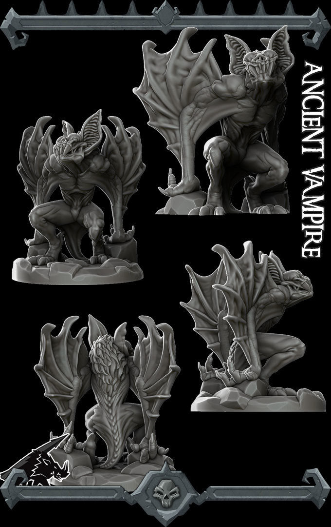 Nabassu Demon | Ancient Vampire | Miniature for Tabletop games like D&D and War Gaming