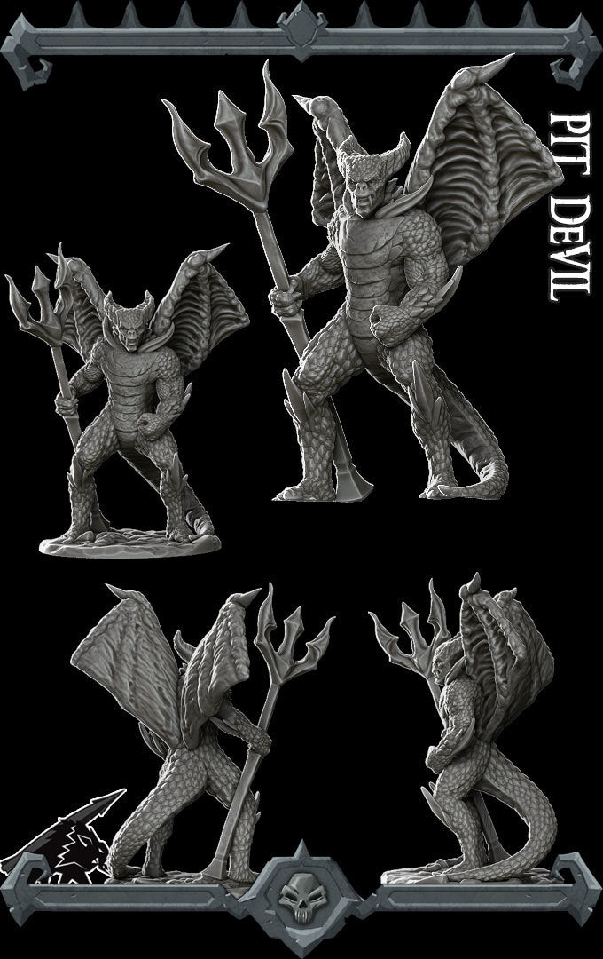 Cinderheart, the Flameborn Commander | Pit Devil | Pit Fiend Miniature for Tabletop games like D&D and War Gaming