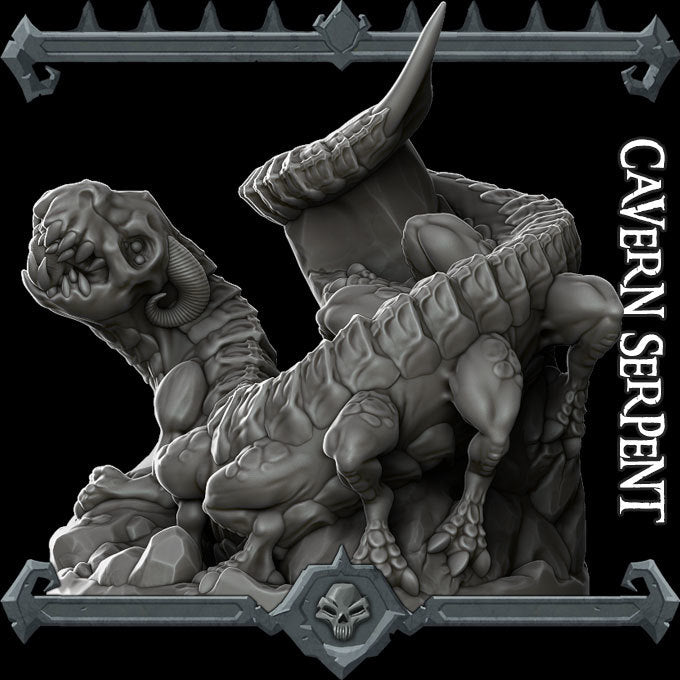 Thundercoil | Behir | Cavern Serpent | Dragon Miniature for Tabletop games like D&D and War Gaming
