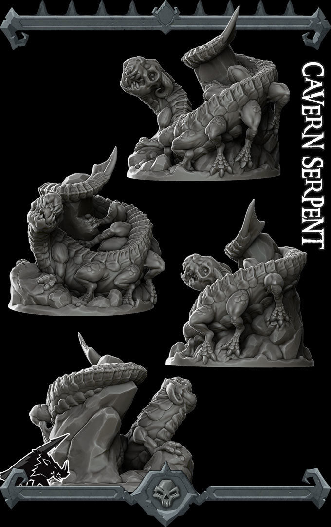 Thundercoil | Behir | Cavern Serpent | Dragon Miniature for Tabletop games like D&D and War Gaming