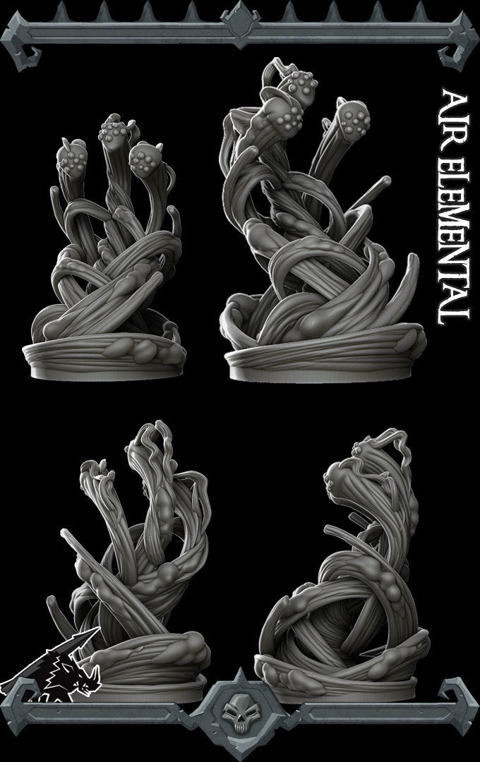 Galewisp, the Breath of Skies | Air Elemental Miniature for Tabletop games like D&D and War Gaming